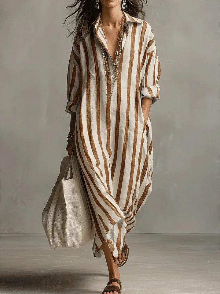 Inma™ | Vestido camisero largo