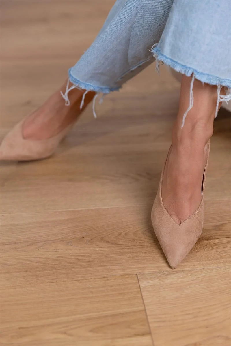 Marina™ | Tacones bajos beige