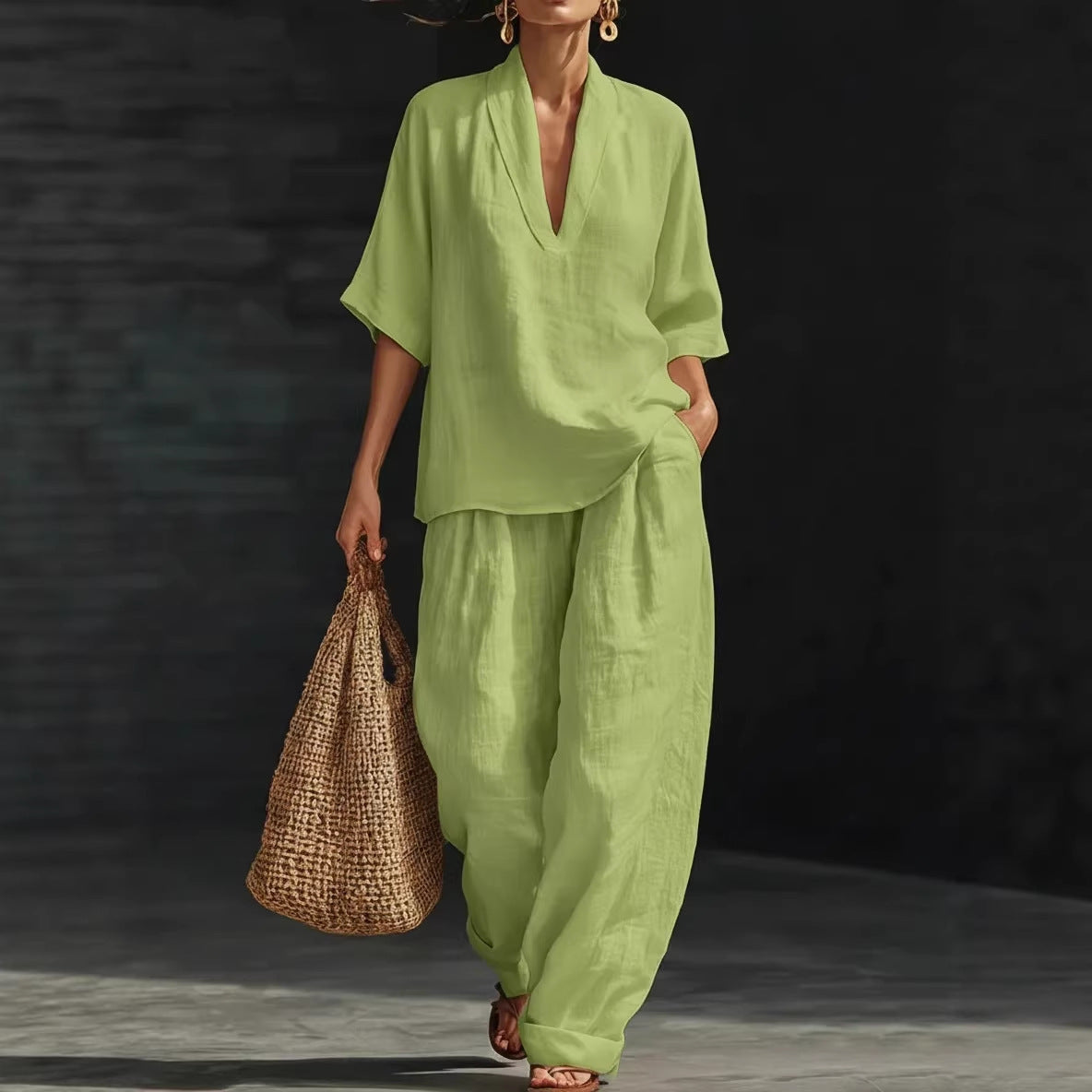 Conjunto informal de dos piezas para mujer
