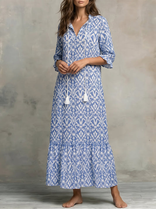 Luna™ | Vestido midi de estilo bohemio desenfadado