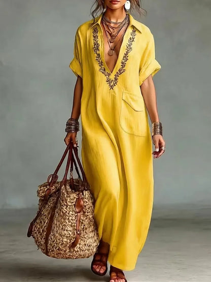 Marta™ | Vestido maxi bohemio con estampado floral