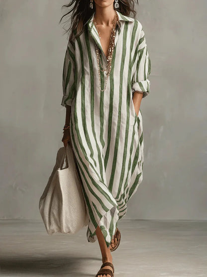 Inma™ | Vestido camisero largo