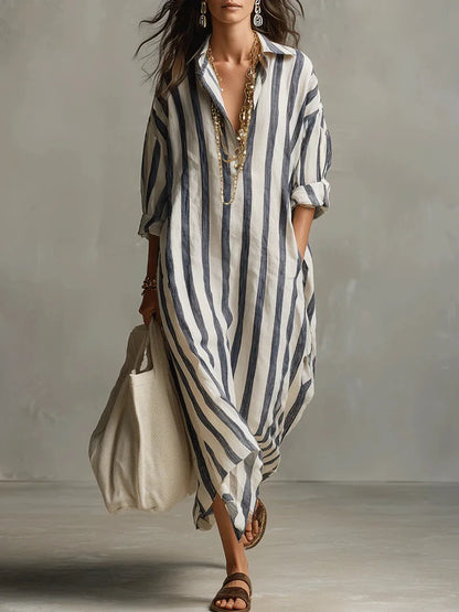 Inma™ | Vestido camisero largo