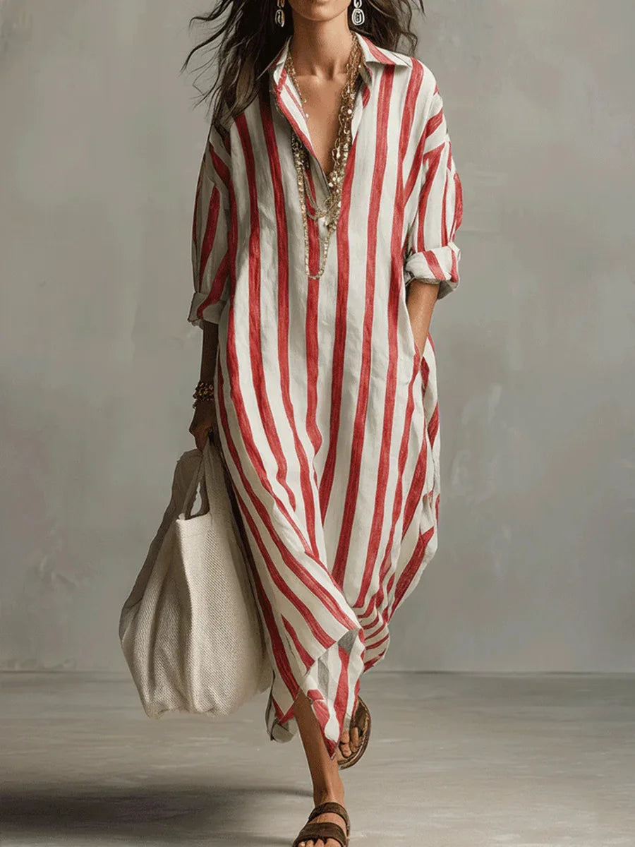 Inma™ | Vestido camisero largo