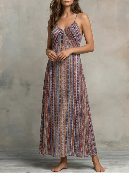 Sira™ | Vestido largo bohemio con estampado étnico