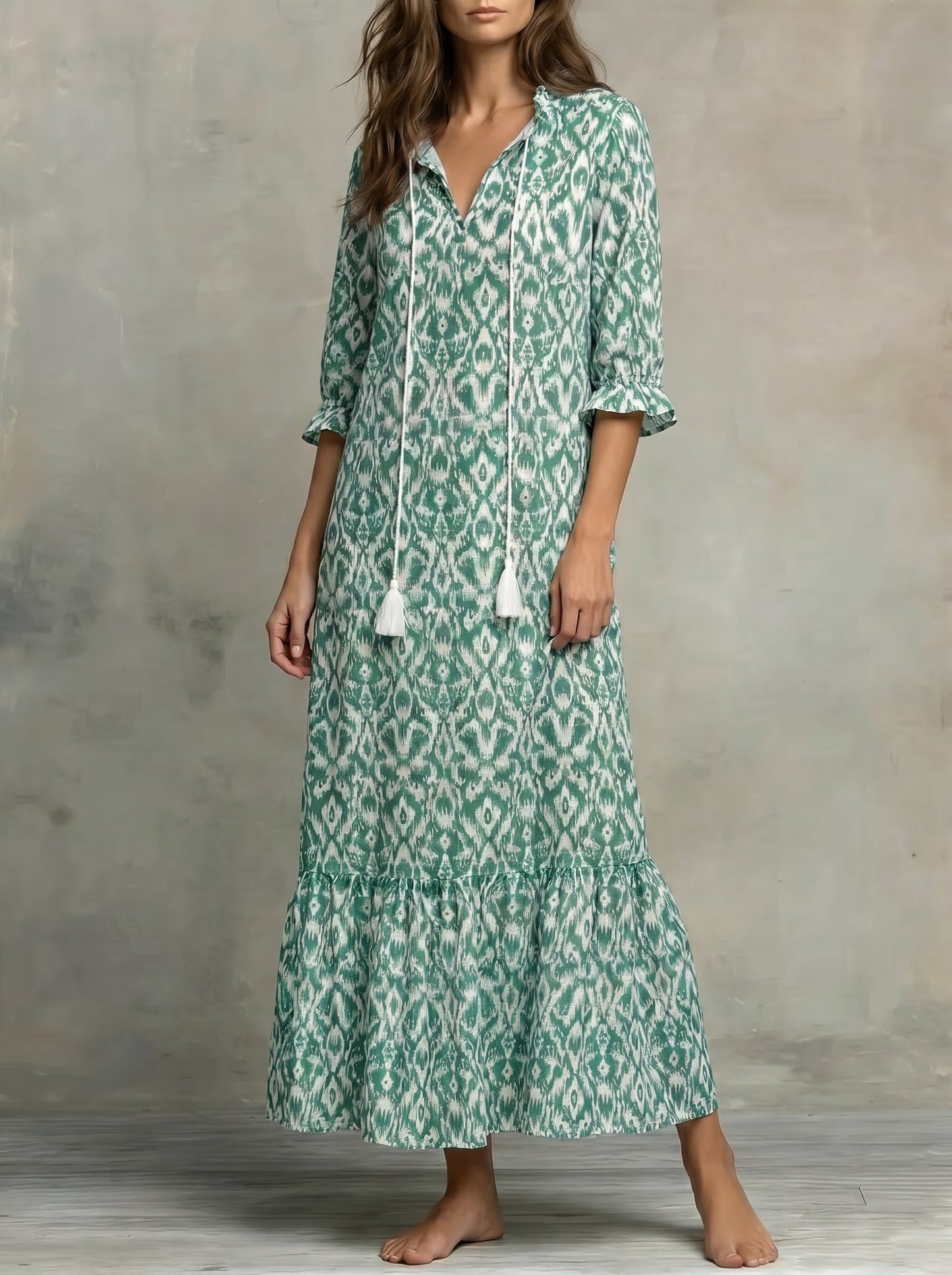 Luna™ | Vestido midi de estilo bohemio desenfadado