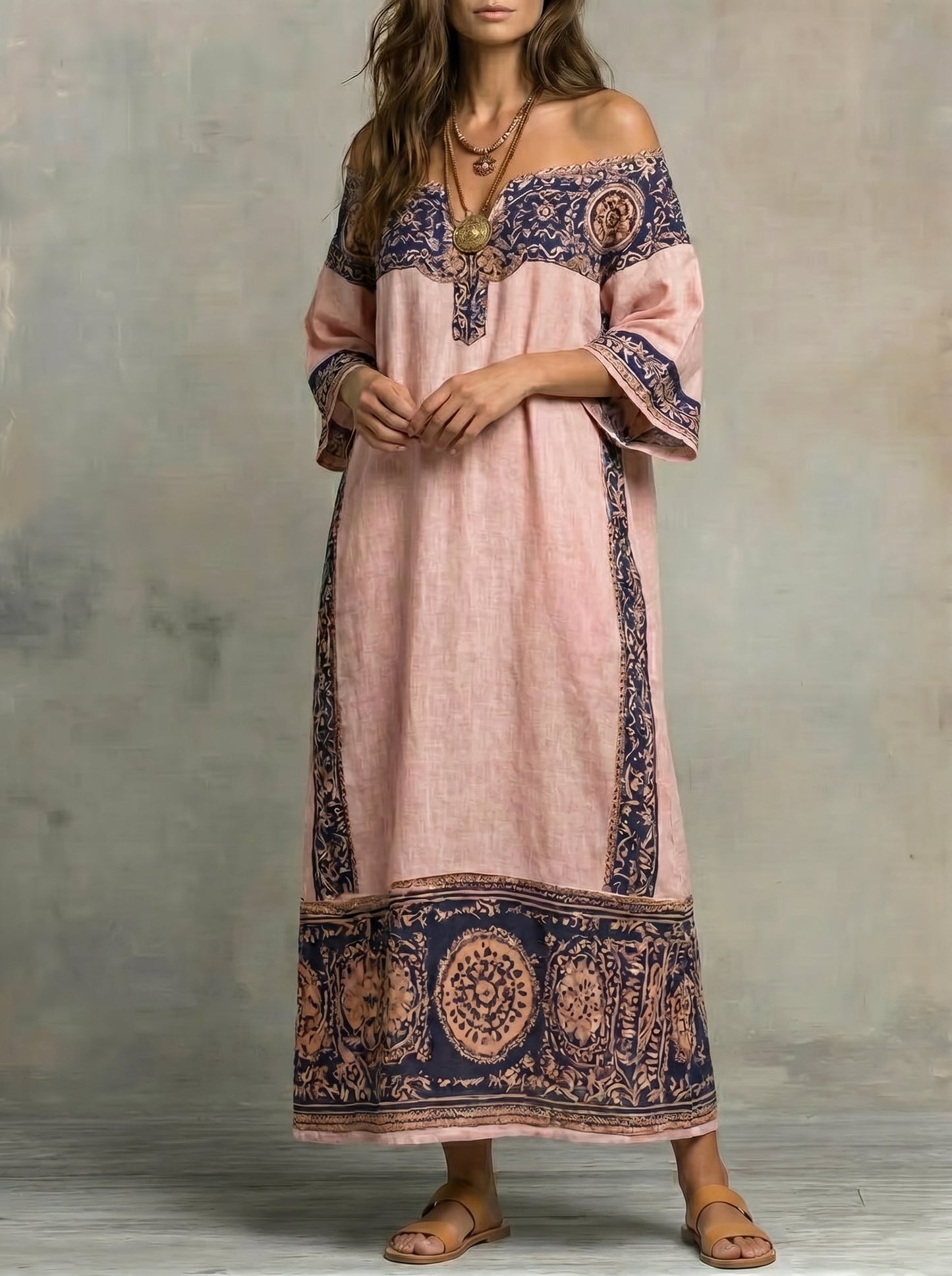 Marina™ | Vestido ancho con estampado