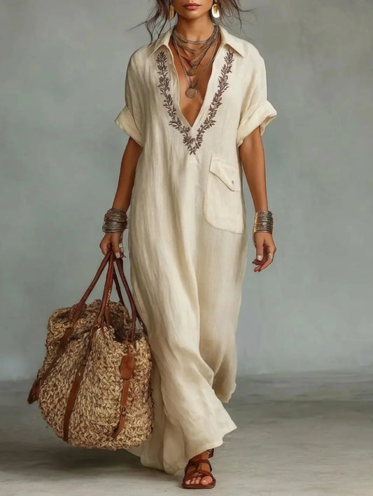 Marta™ | Vestido maxi bohemio con estampado floral